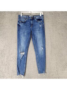 Zara Jeans Womens 6 Blue Stretch Denim Skinny